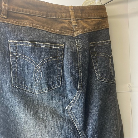 ARMOR JEANS vintage Y2K jean and brown velvet long shirt size 7/8 - Picture 5 of 5